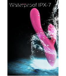 Vibromasseur rabbit rose ergot à picots 10 programmes USB - CR-CAV018